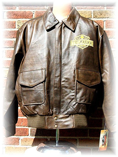 (NEW) TUSKEGEE AIRMEN LEATHER BOMBER JACKET
